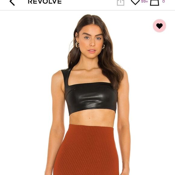 new superdown Keilani leather top in black - Picture 6 of 6